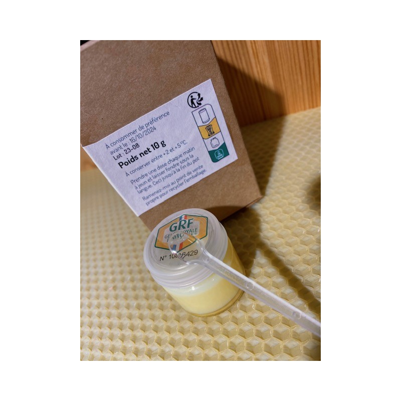 GELEE ROYALE FRANCAISE BIO, fraiche en pot de 10gr GPRF