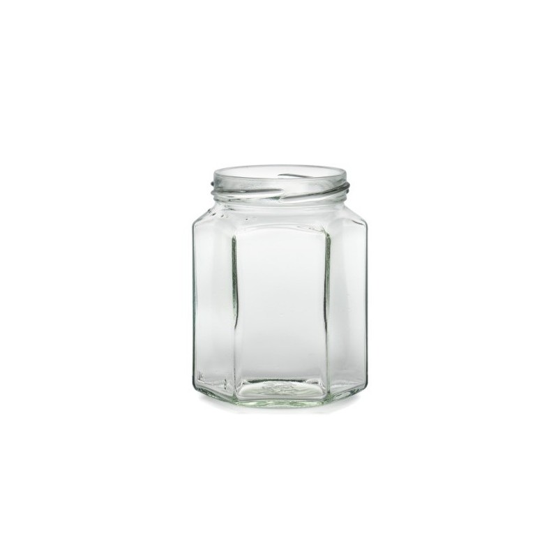 Pot V Hexagonal 288ml TO63, PACK DE 11 (environ 380gr de miel)